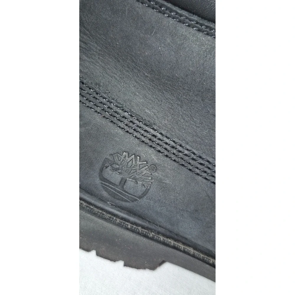 Timberland boy's black outdoor lace up leather ankle‎ boots sz. 3